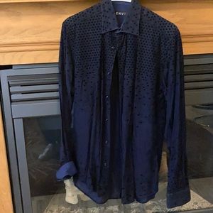 Men’s medium ENVY button down. A rich navy blue